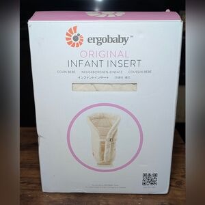Ergobaby Original Infant Newborn Carrier Insert in Beige 100% Cotton